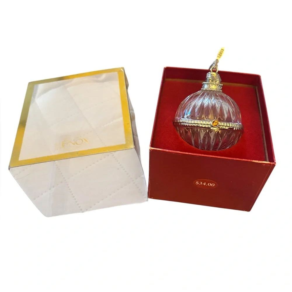 Lenox Pave Jewels Baby's 1st Ball Box - NIB Pink Pave jewel Vintage 1999